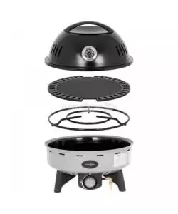 Barbecue a gas portatile Brunner "Devil BBQruiser HT reversible grid 30" con griglia reversibile 30 mbar 62x59 cm