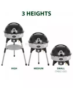 Barbecue a gas portatile Brunner "Devil BBQruiser HT reversible grid 50" con griglia reversibile 50 mbar 62x59 cm