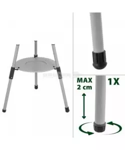 Barbecue a gas portatile Brunner "Devil BBQruiser HT reversible grid 50" con griglia reversibile 50 mbar 62x59 cm