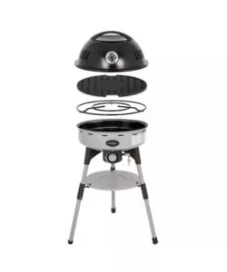 Barbecue a gas portatile Brunner "Devil BBQruiser HT Roundgrid 50" con griglia rotonda 50 mbar 62x59 cm