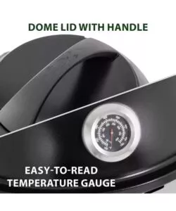 Barbecue a gas portatile Brunner "Devil BBQruiser HT Roundgrid 50" con griglia rotonda 50 mbar 62x59 cm
