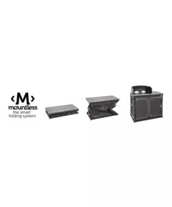 Cucina da campeggio pieghevole Brunner "Elutop Compack Dayli CT" nero 2 scomparti 100x49x82 cm