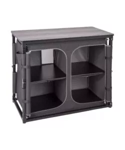 Cucina da campeggio pieghevole Brunner "Elutop Compack Dayli CT" nero 2 scomparti 100x49x82 cm