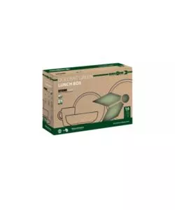 Set 16 stoviglie da campeggio Brunner "Lunch Box Dolomit" in melamina verde