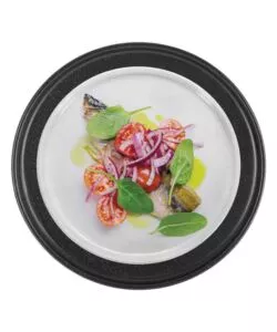 Set 12 stoviglie da campeggio Brunner "Midday Odette Double Black" in melamina nero