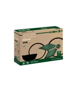 Set 12 stoviglie da campeggio Brunner "Midday Sea Green" in melamina verde
