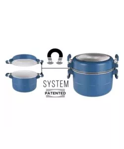 Set pentole da campeggio Brunner "Carezza Magnet" in alluminio blu 20 cm