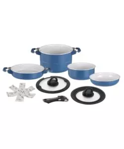 Set pentole da campeggio Brunner "Carezza Magnet" in alluminio blu 22 cm