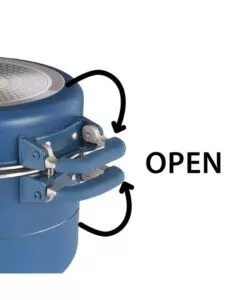 Set pentole da campeggio Brunner "Carezza Magnet" in alluminio blu 24 cm
