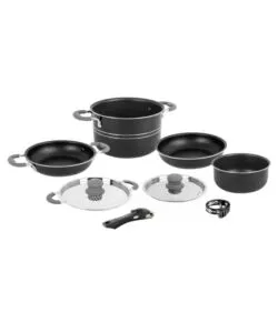 Set pentole da campeggio Brunner "Flavor 7+1" in alluminio 20 cm