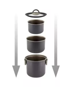Set pentole da campeggio Brunner "Torralta" in alluminio 22 cm