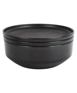 Set 7 stoviglie da campeggio brunner "6 in 1 Odette Double Black" in melamina nero