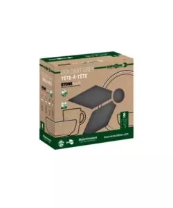 Set 8 stoviglie da campeggio Brunner "Dolomit" in melamina grigio
