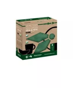 Set 8 stoviglie da campeggio Brunner "Venetian Sea Green" in melamina verde