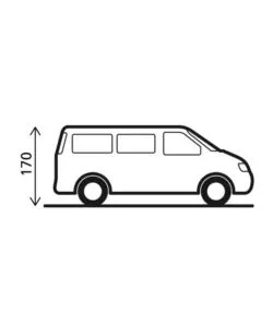 Tenda da campeggio per van posteriore Brunner "Pilote Caddy 5"140x190x200 cm