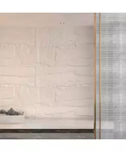Rivestimento murale fonoisolante Divina Home effetto pietra bianco leccese 60x3x120 cm 10 pezzi