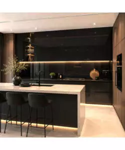 Rivestimento murale decorativo Divina Home effetto nero specchiato 60x0,3x120 cm 6 pezzi