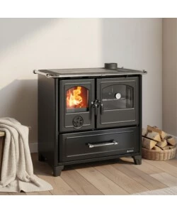 Cucina a legna La Nordica Extraflame "Family" antracite 8 kW