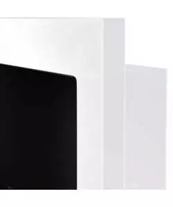 Camino bioetanolo da incasso Divina Fire "Nizza" in acciaio bianco 90x12x40 cm