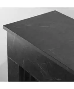 Camino bioetanolo da pavimento Divina Fire "Bellini" effetto marmo nero 96x35x96 cm
