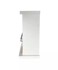 Camino bioetanolo da pavimento Divina Fire "Stoccolma" in legno bianco 75,5x28x70 cm