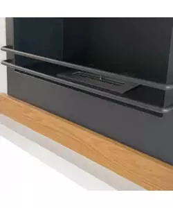 Camino bioetanolo da pavimento Divina Fire "Stoccolma" in legno bianco 75,5x28x70 cm