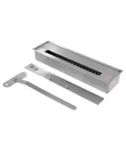 Camino bioetanolo da pavimento Divina Fire "Trauman" effetto marmo bianco 121x38x108 cm
