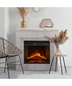 Camino elettrico Divina Fire "Bellini" effetto marmo bianco 96x35x96 cm