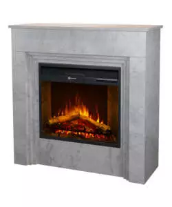Camino elettrico Divina Fire "Bellini" effetto marmo bianco 96x35x96 cm