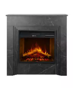 Camino elettrico Divina Fire "Bellini" effetto marmo nero 96x35x96 cm