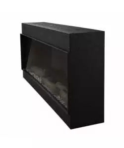 Camino elettrico da incasso Divina Fire "Detroit" in acciaio nero 150x18x46 cm