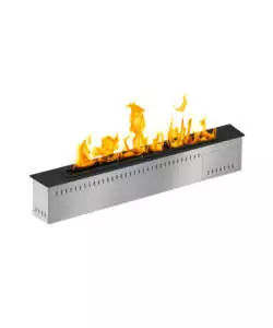 Bruciatore per camino bioetanolo Divina Fire "Smart Slim" in acciaio inox grigio 61x12,8x16,8 cm