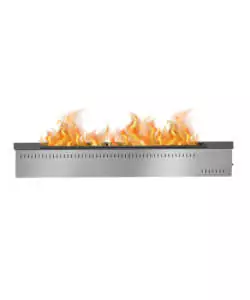Bruciatore per camino bioetanolo Divina Fire "Smart Slim" in acciaio inox grigio 61x12,8x16,8 cm