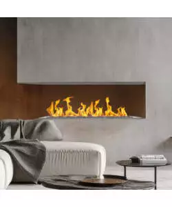 Bruciatore per camino bioetanolo Divina Fire "Smart Slim" in acciaio inox grigio 61x12,8x16,8 cm