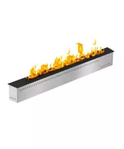 Bruciatore per camino bioetanolo Divina Fire "Smart Slim" in acciaio inox grigio 61x12,8x16,8 cm
