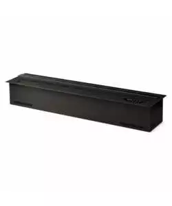 Camino elettrico a vapore acqueo Divina Fire "DFVAPO100" in acciaio nero 100x21,5x24 cm
