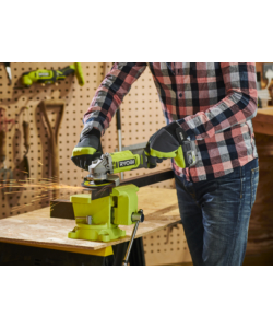 Kit valigetta trapano a percussione, sega circolare, levigatrice orbitale e smerigliatrice angolare Ryobi "RPD18 + R18CSP + RPS18 + RAG18125" 2 batterie 18V 2Ah/5Ah