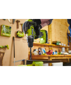 Kit valigetta trapano a percussione, sega circolare, levigatrice orbitale e smerigliatrice angolare Ryobi "RPD18 + R18CSP + RPS18 + RAG18125" 2 batterie 18V 2Ah/5Ah