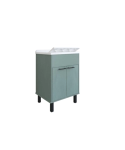 Lavatoio con vasca in polipropilene "Smeraldo" verde scuro 60x50x85 cm