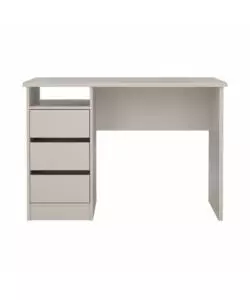 Scrivania con 3 cassetti beige 110x48,5x76 cm