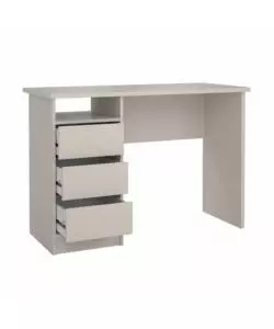 Scrivania con 3 cassetti beige 110x48,5x76 cm