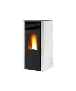 Stufa a pellet ventilata Caris "Filanta" bianco 9,0 kW