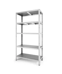 Scaffale 5 ripiani in metallo Grima "Rako" grigio portata 400 kg 100x40x188 cm