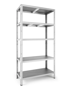 Scaffale 5 ripiani in metallo Grima "Rako" grigio portata 400 kg 100x40x188 cm