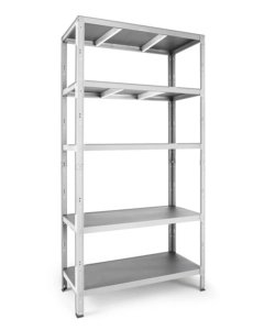 Scaffale 5 ripiani in metallo Grima "Rako" grigio portata 500 kg 100x40x188 cm