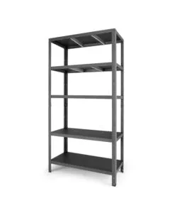 Scaffale 5 ripiani in metallo Grima "Rako" nero 750 kg 100x40x188 cm