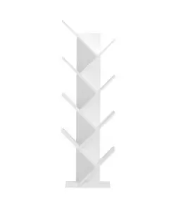 Libreria inclinata "Vertigo" bianco 49x24x148,5 cm