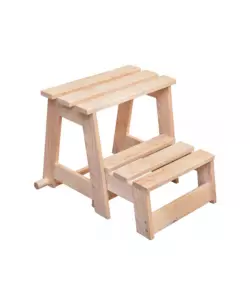 Sgabello con scaletta pieghevole