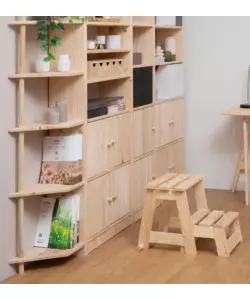 Sgabello con scaletta pieghevole