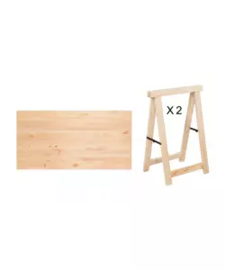 Kit tavolo con 1 piano e 2 cavalletti
